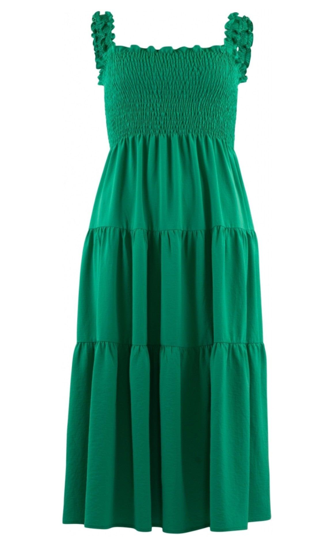 Continue Kjole - Beth - Grass Green