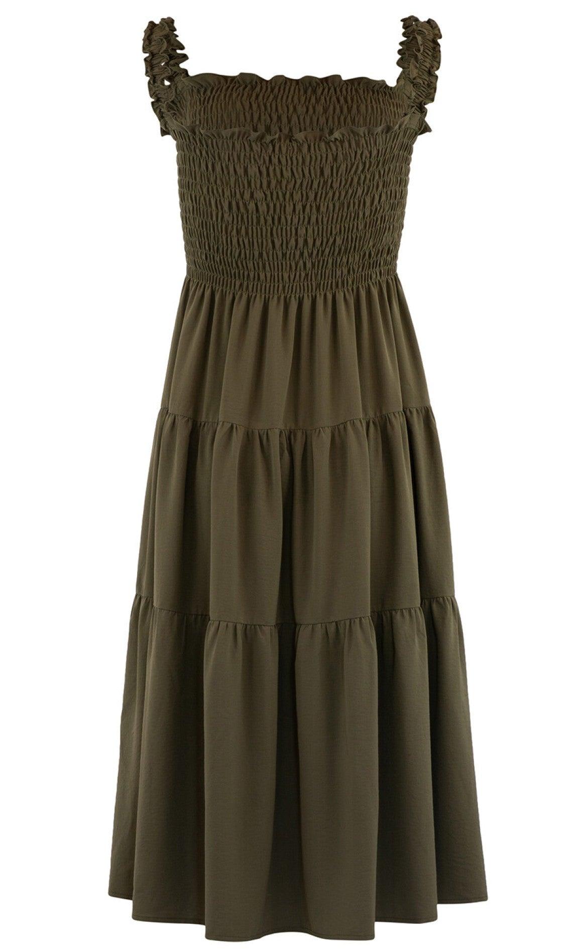 Continue Kjole - Beth Smock - Army