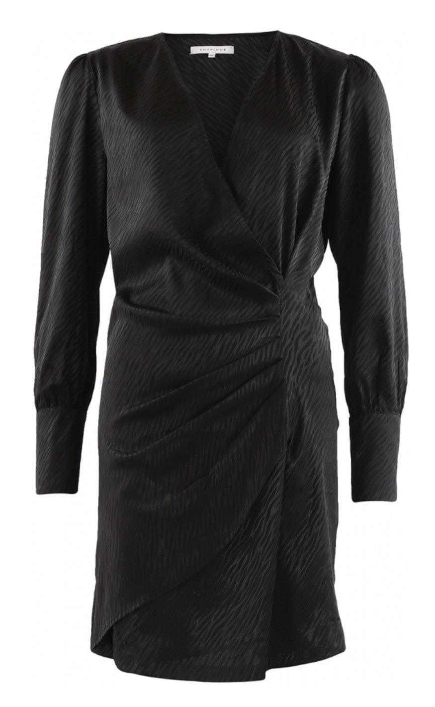 Continue Kjole - Glam Zebra - Black