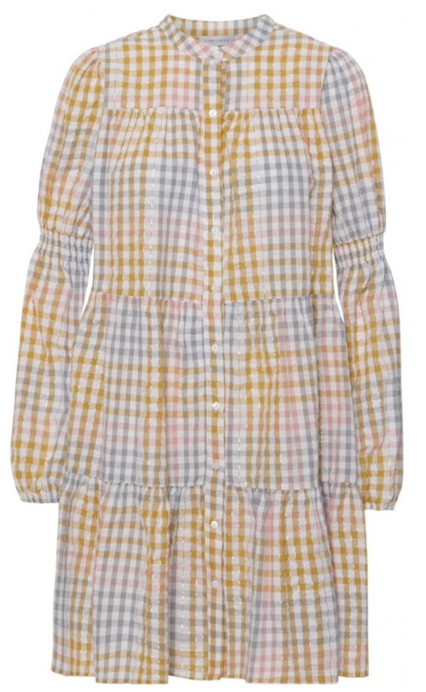 Continue Kjole - Sanna Multicheck - Multi Yellow Check