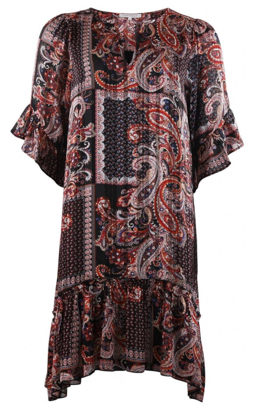 Continue Kjole - Thyra New Paiisley - Black