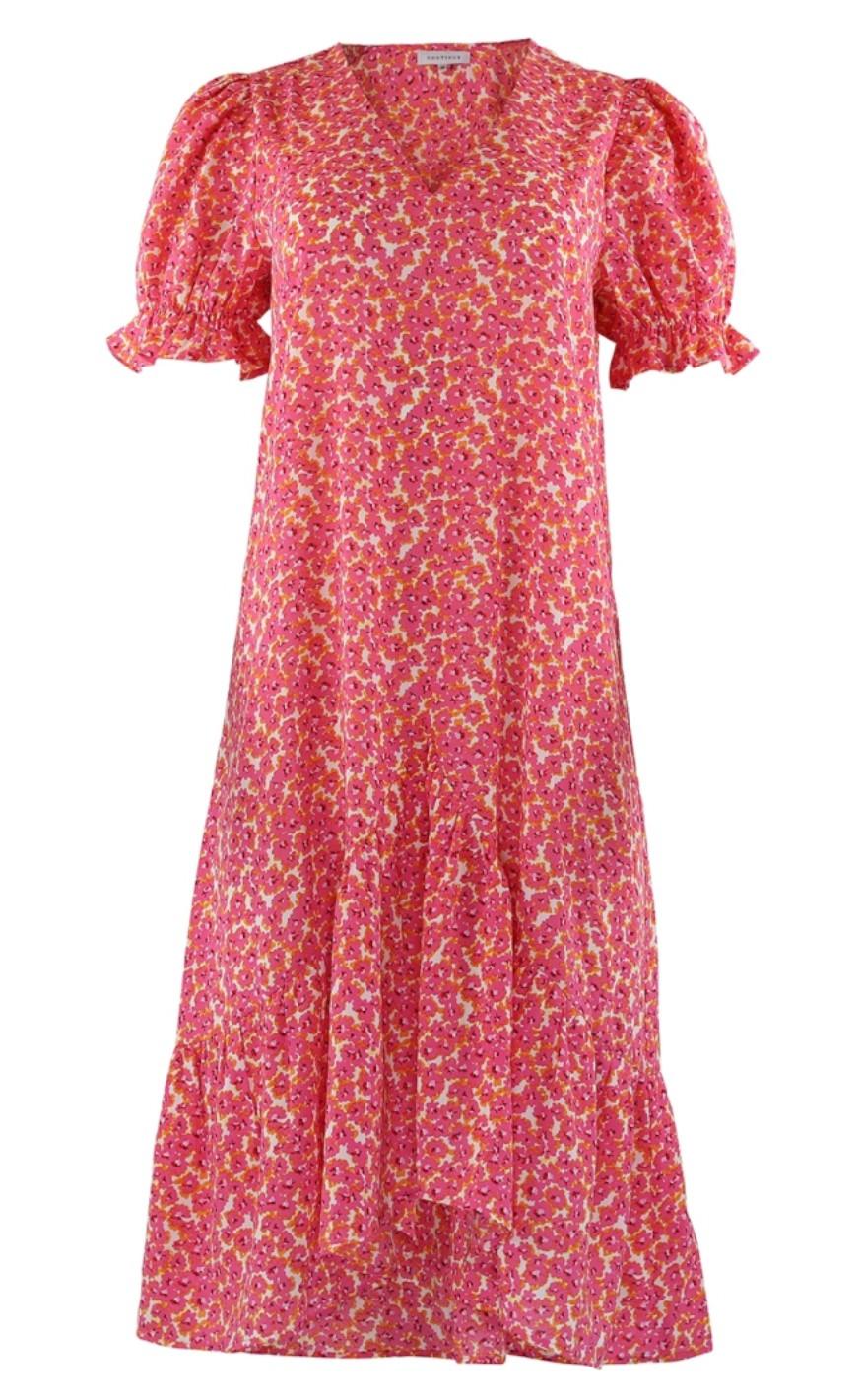 Continue Kjole - Thyra - Pink Flower