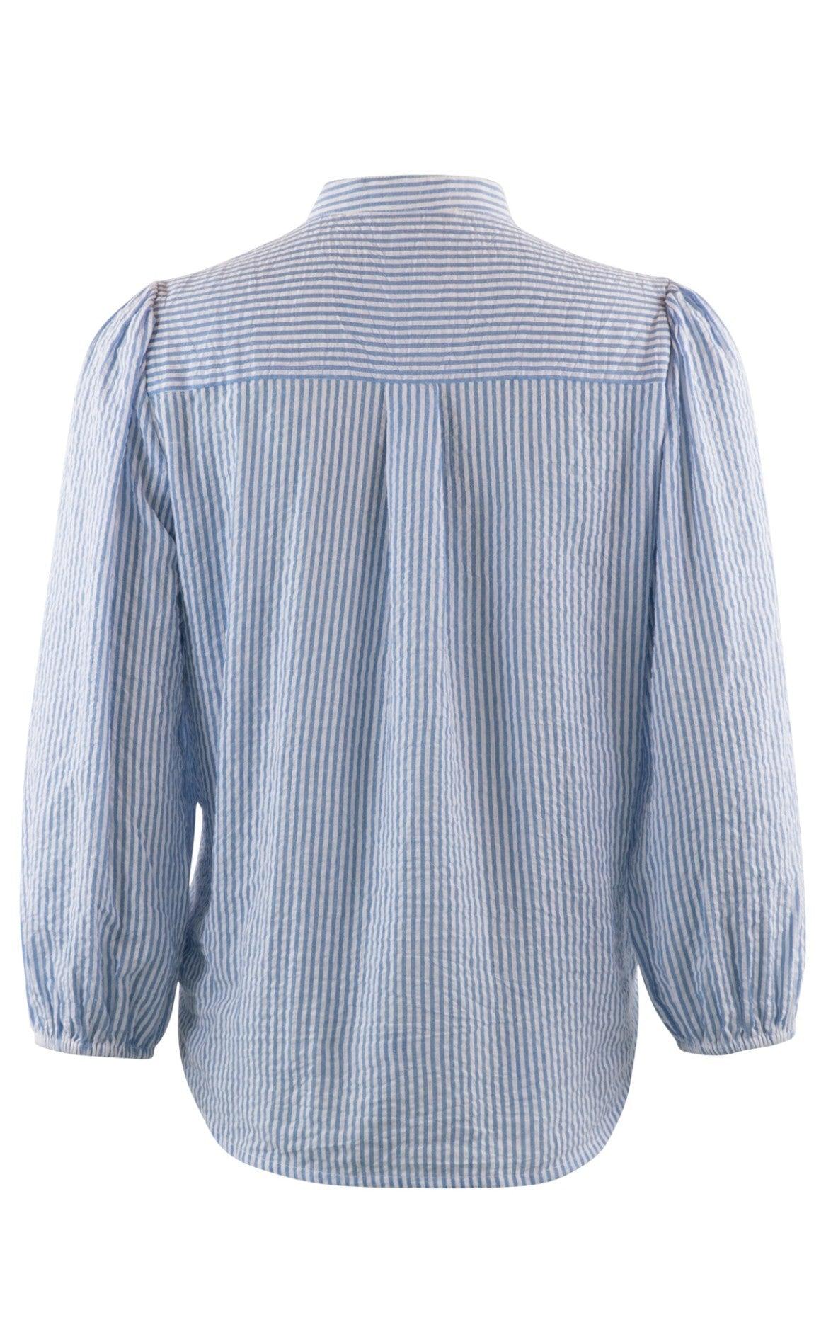 Continue Skjorte - Perle Stripe - Blue / White
