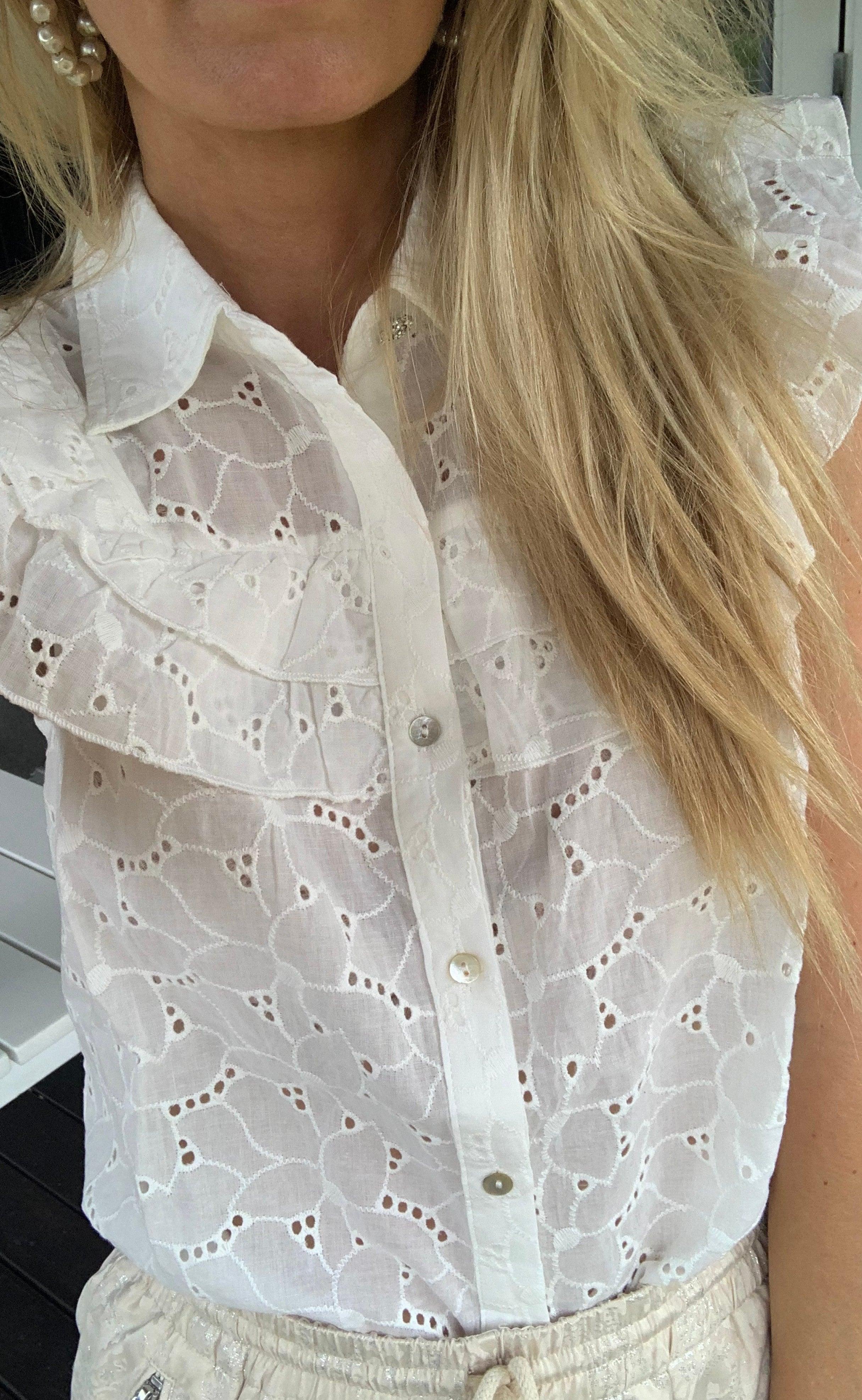 Continue Top - Kassandra Anglaise - White