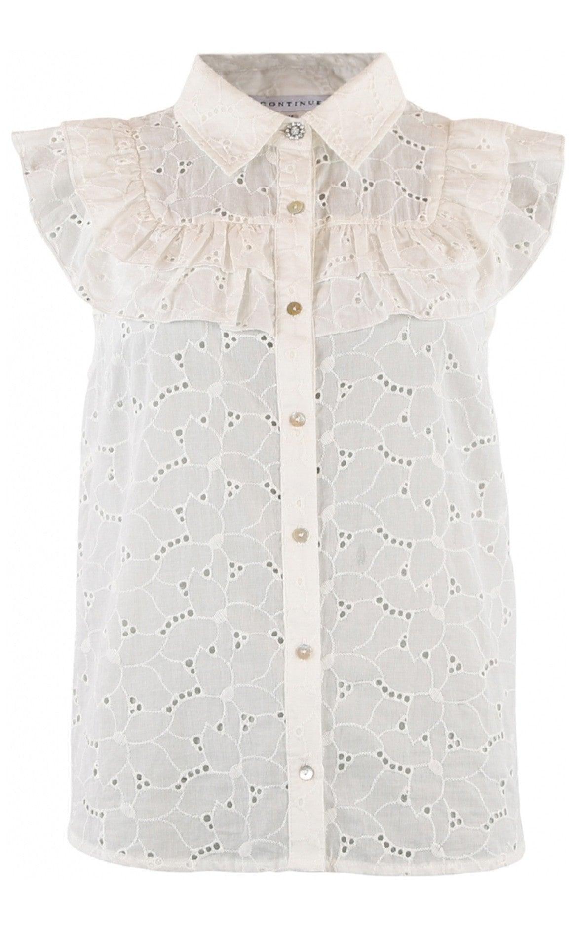Continue Top - Kassandra Anglaise - White