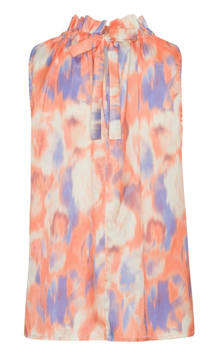 Continue Top - Liva - Orange/Blue