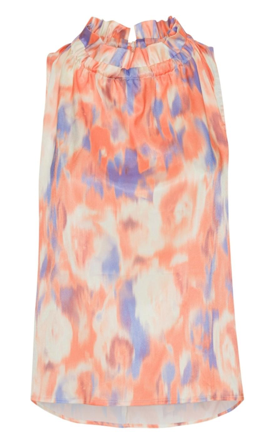Continue Top - Liva - Orange/Blue