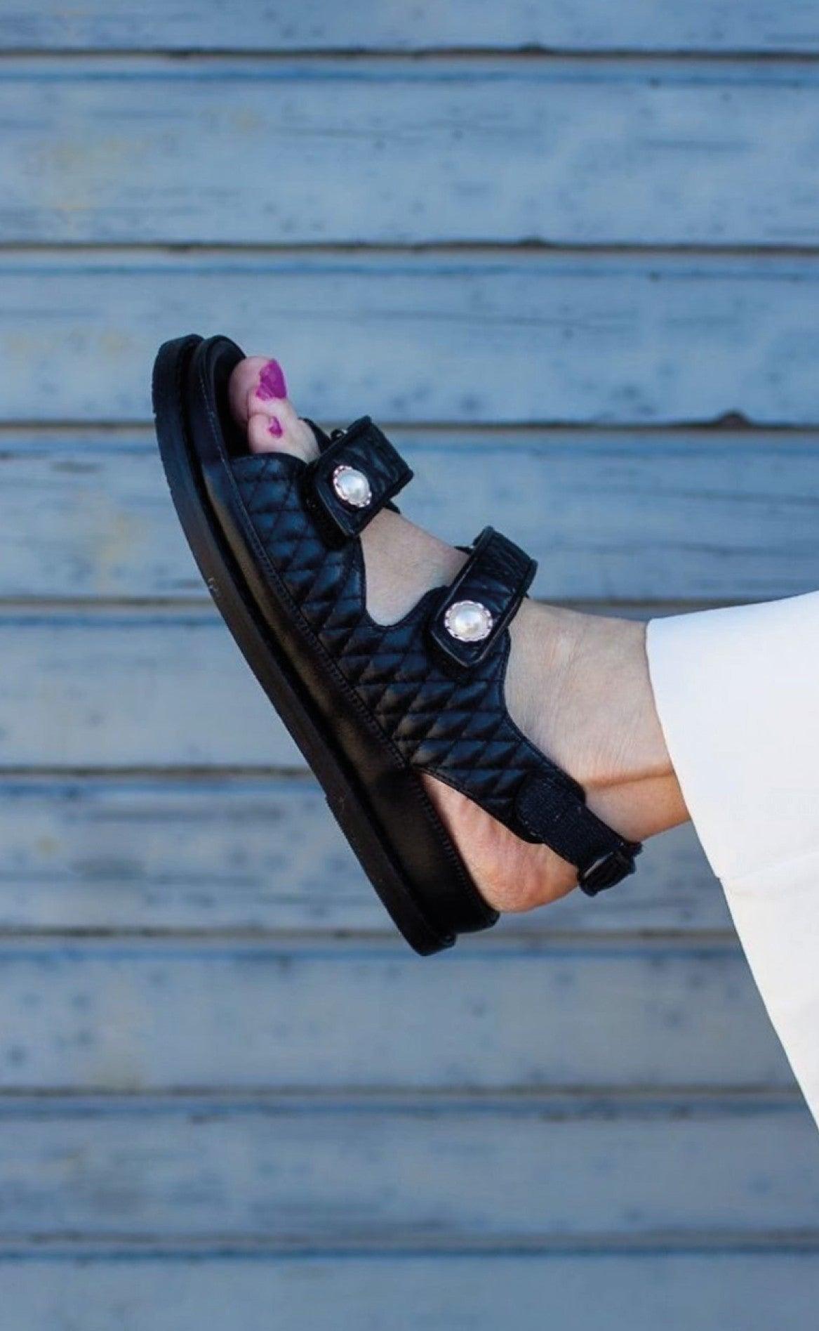 Copenhagen Shoes By Josefine Valentin Sandal - Luxury Pearl - Black