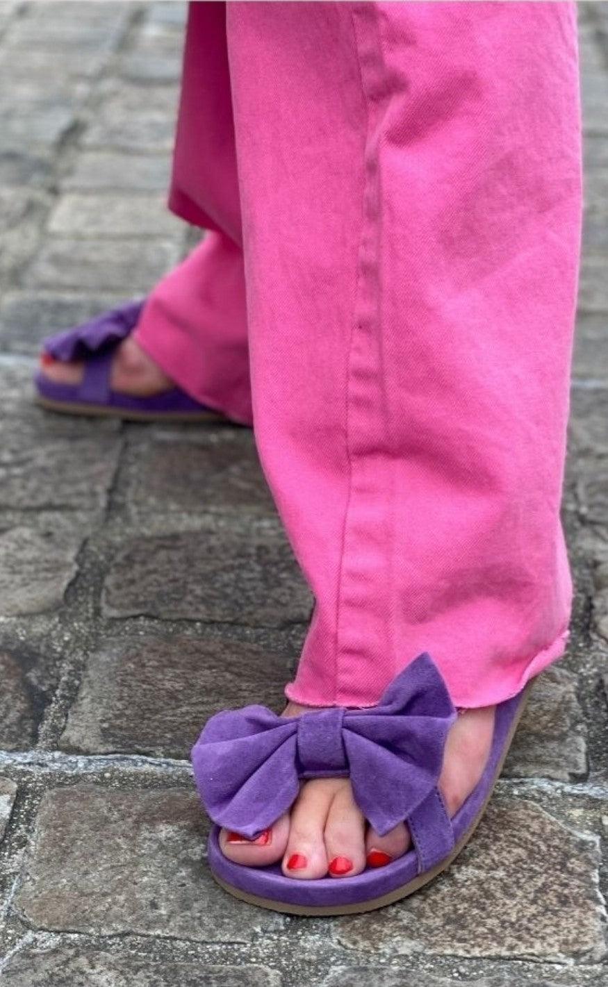 Copenhagen Shoes By Josefine Valentin Sandaler - Sky And Diamonds Suede - Orchid