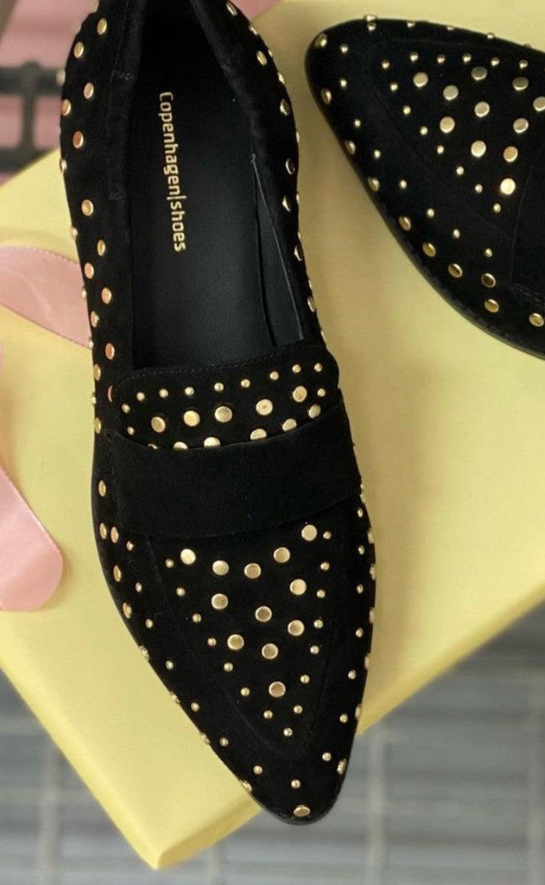 Copenhagen Shoes Loafers - Molly - Black/Gold