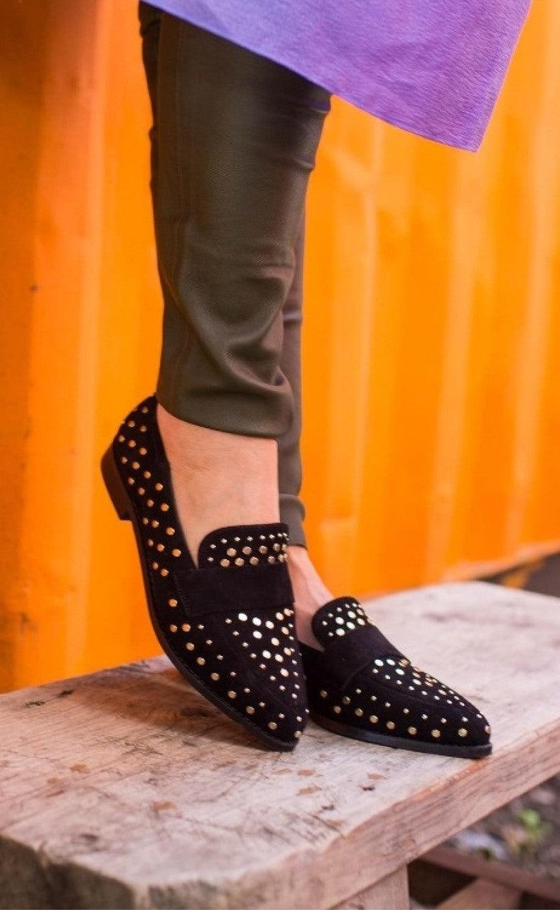 Copenhagen Shoes Loafers - Molly - Black/Gold