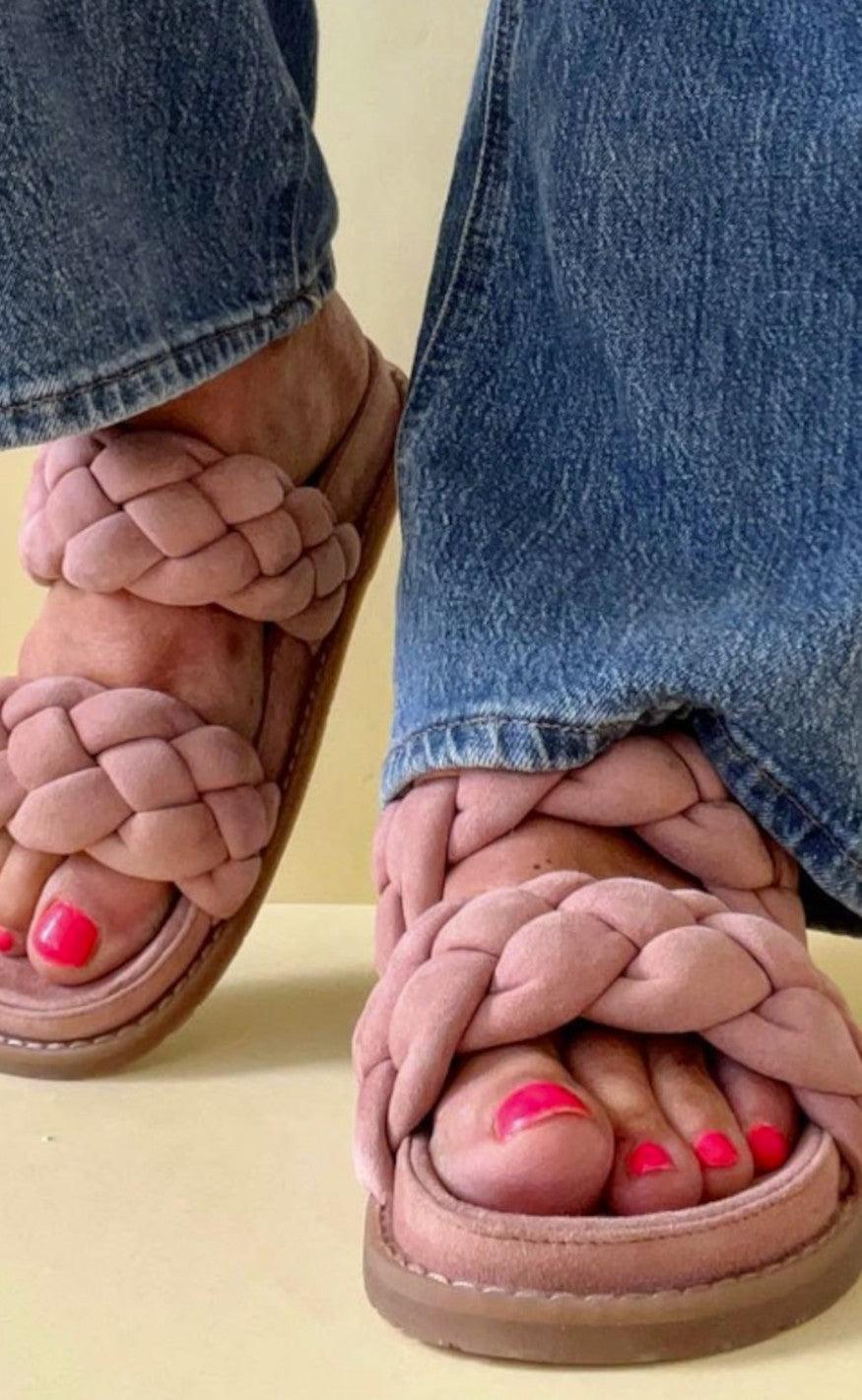Copenhagen Shoes Sandal - Fashionista Suede - Rosa / Papaya