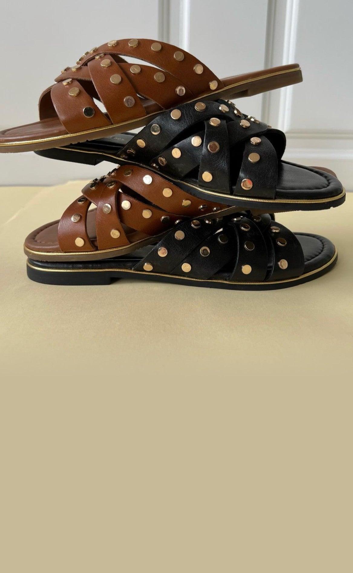 Copenhagen Shoes Sandaler - Lala Studs - Cognac