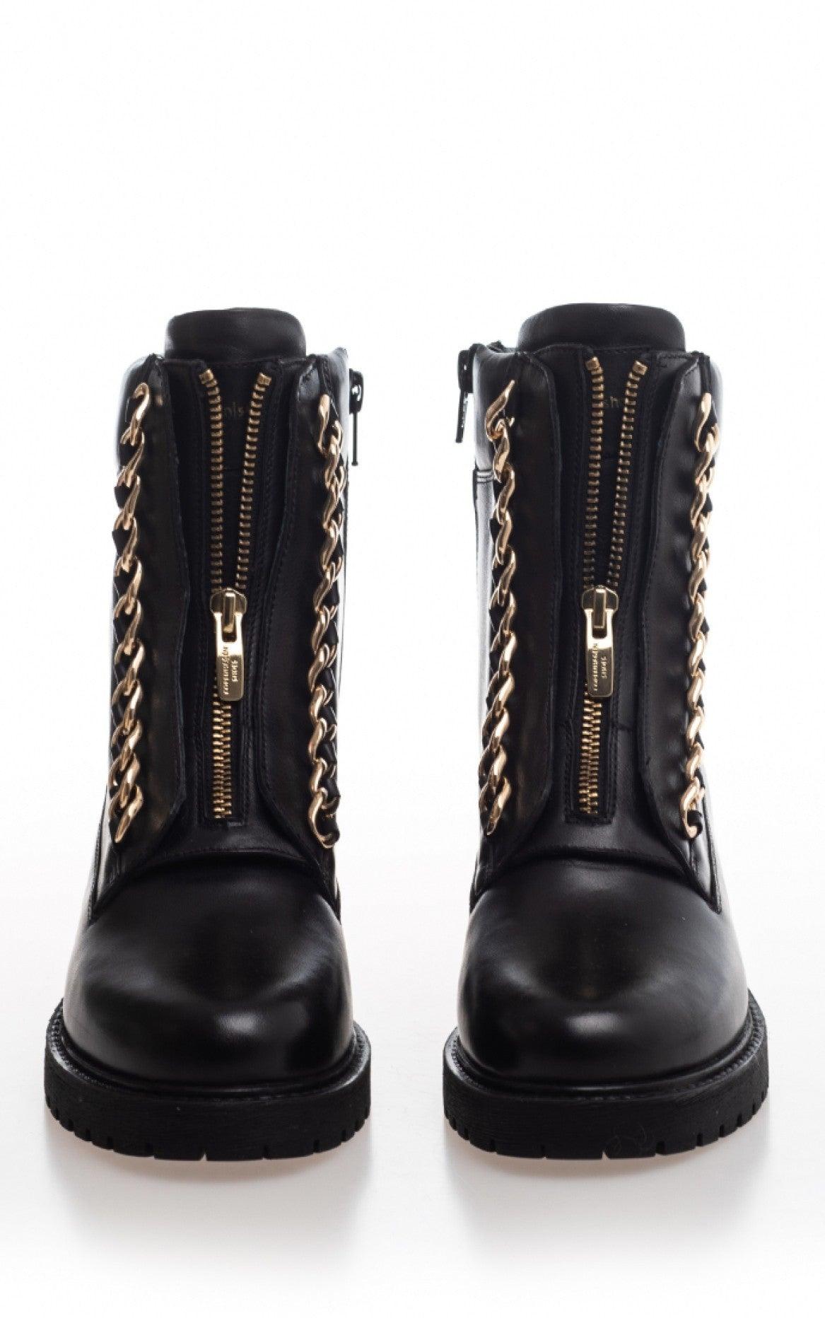 Copenhagen Shoes Støvle - Vilma Chain - Black Gold