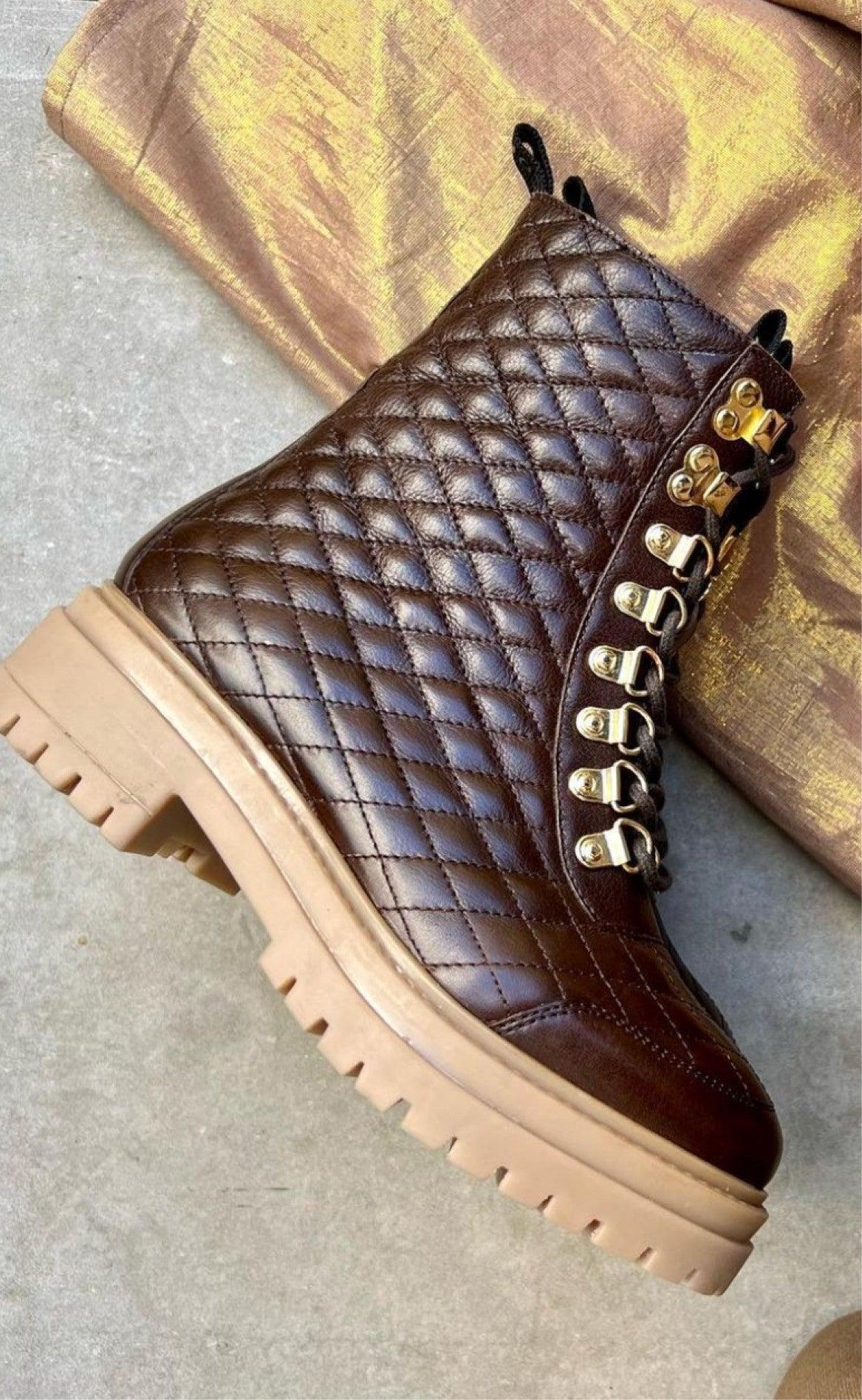 Copenhagen Shoes Støvle - Watch Quilted - Brown