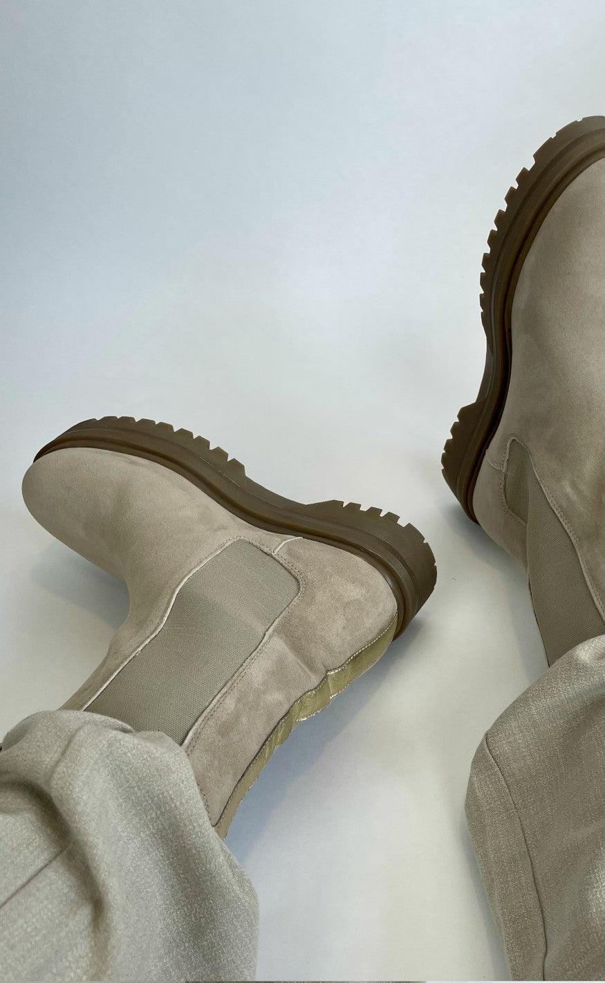 Copenhagen Shoes Støvler - Going Suede - Beige