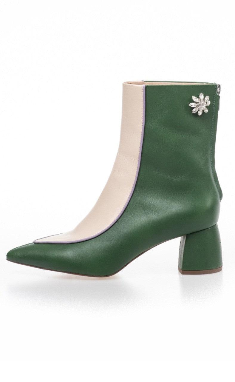 Copenhagen Shoes Støvler - Vibes Of Fashion - Off White Green