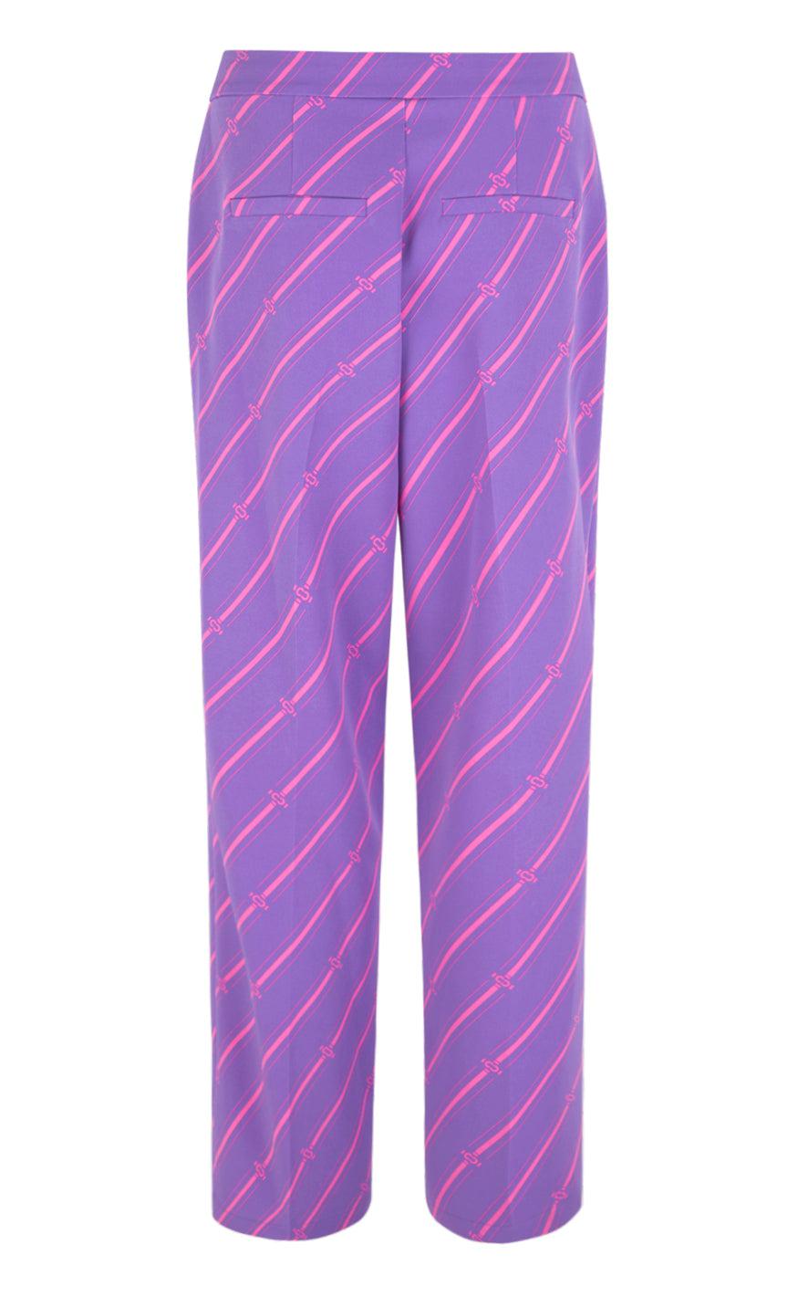 Cras Bukser - Aby - Mono Stripe Purple