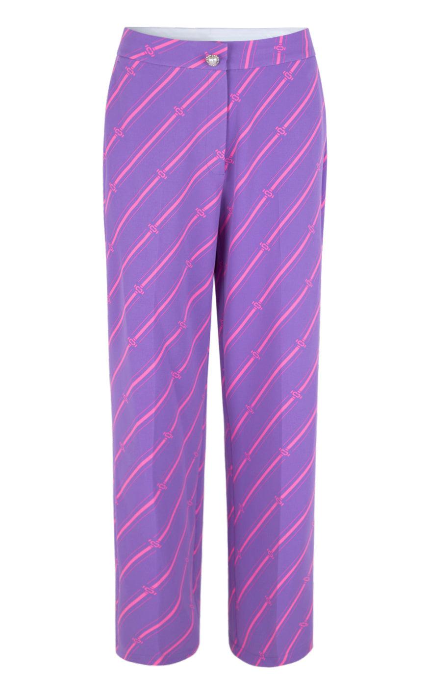 Cras Bukser - Aby - Mono Stripe Purple