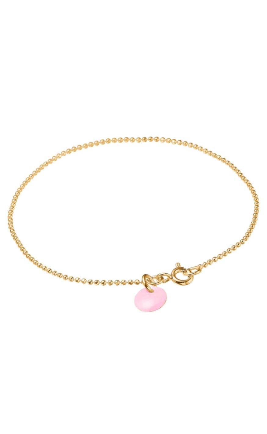 ENAMEL Armbånd - Ball Chain - Flamingo