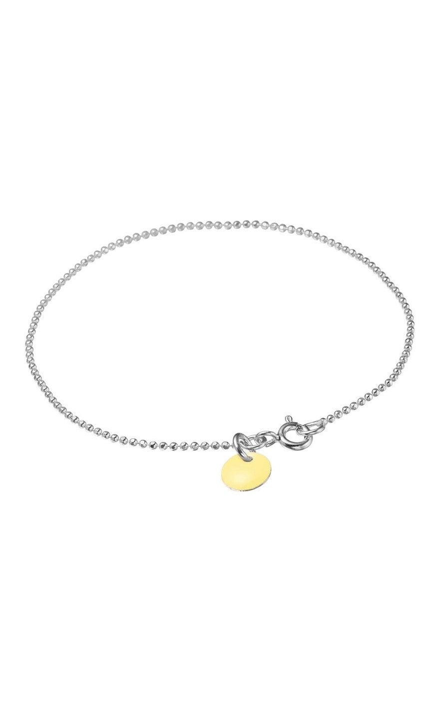 ENAMEL Copenhagen Armbånd - Ball Chain - Light Yellow Silver