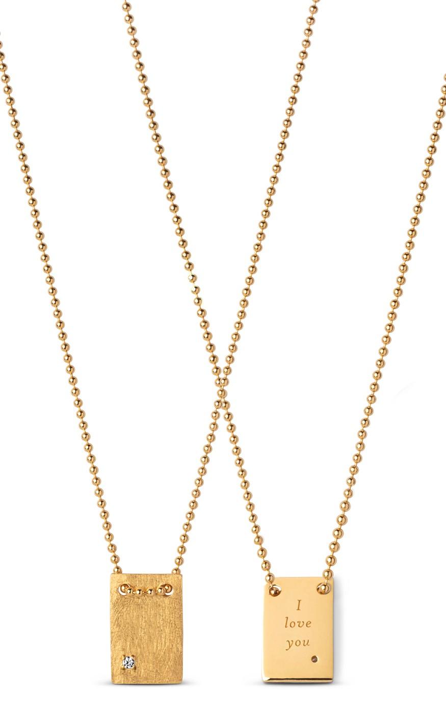ENAMEL Copenhagen Halskæde - I Love You - Guld