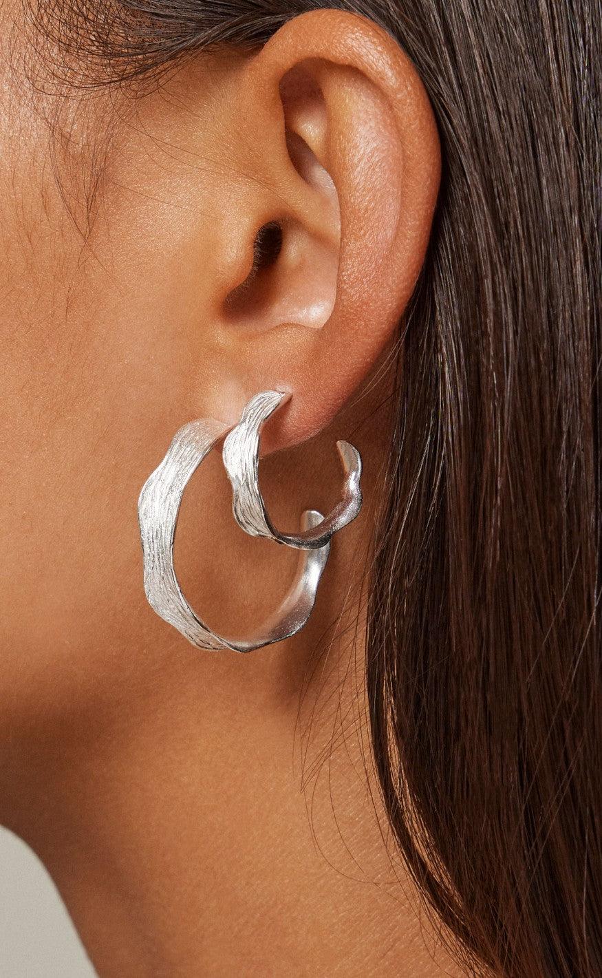 ENAMEL Copenhagen Øreringe - Hoops - Ane Large - Silver