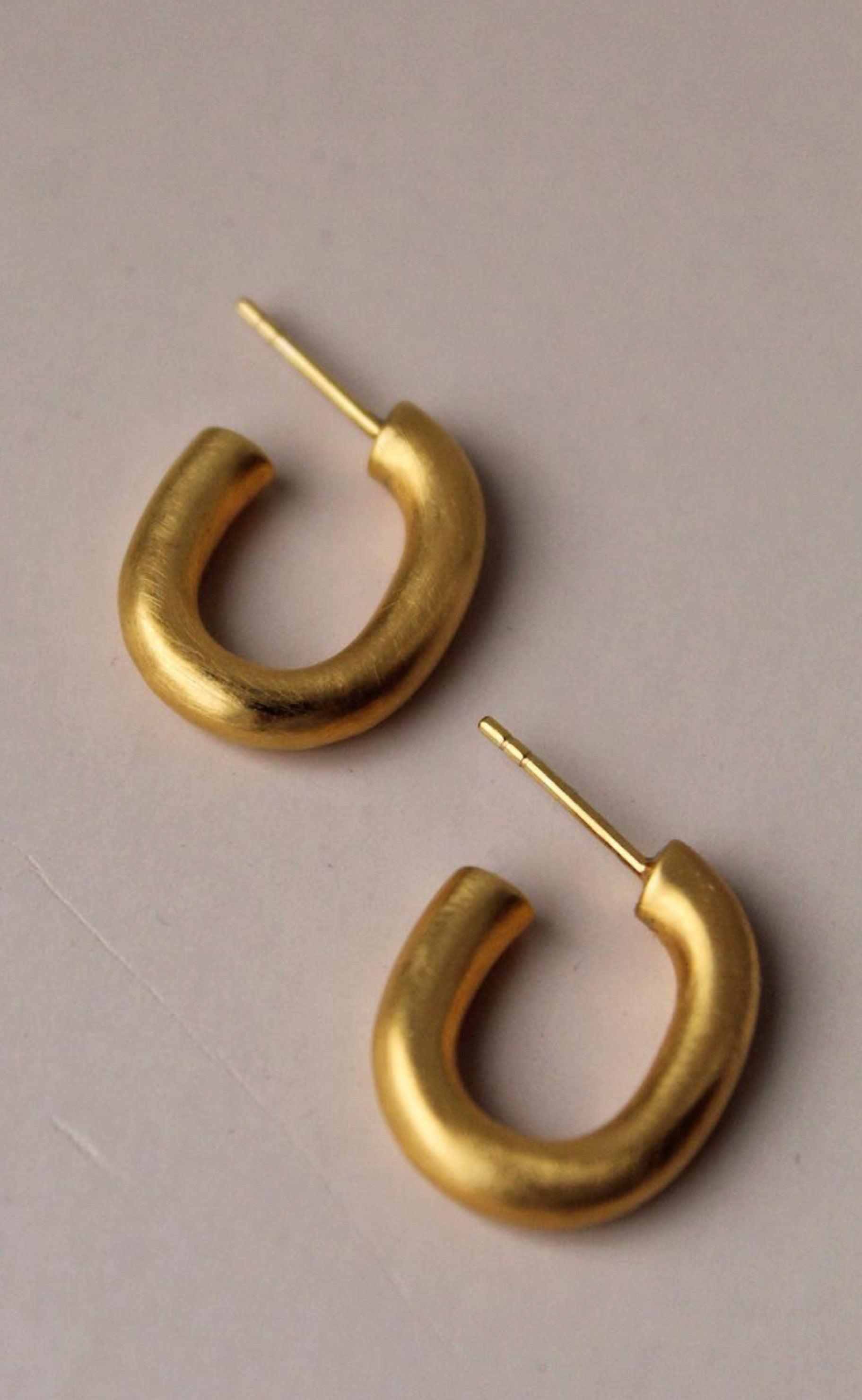 ENAMEL Copenhagen Øreringe / Hoops - Oval Hidden Spot - Guld
