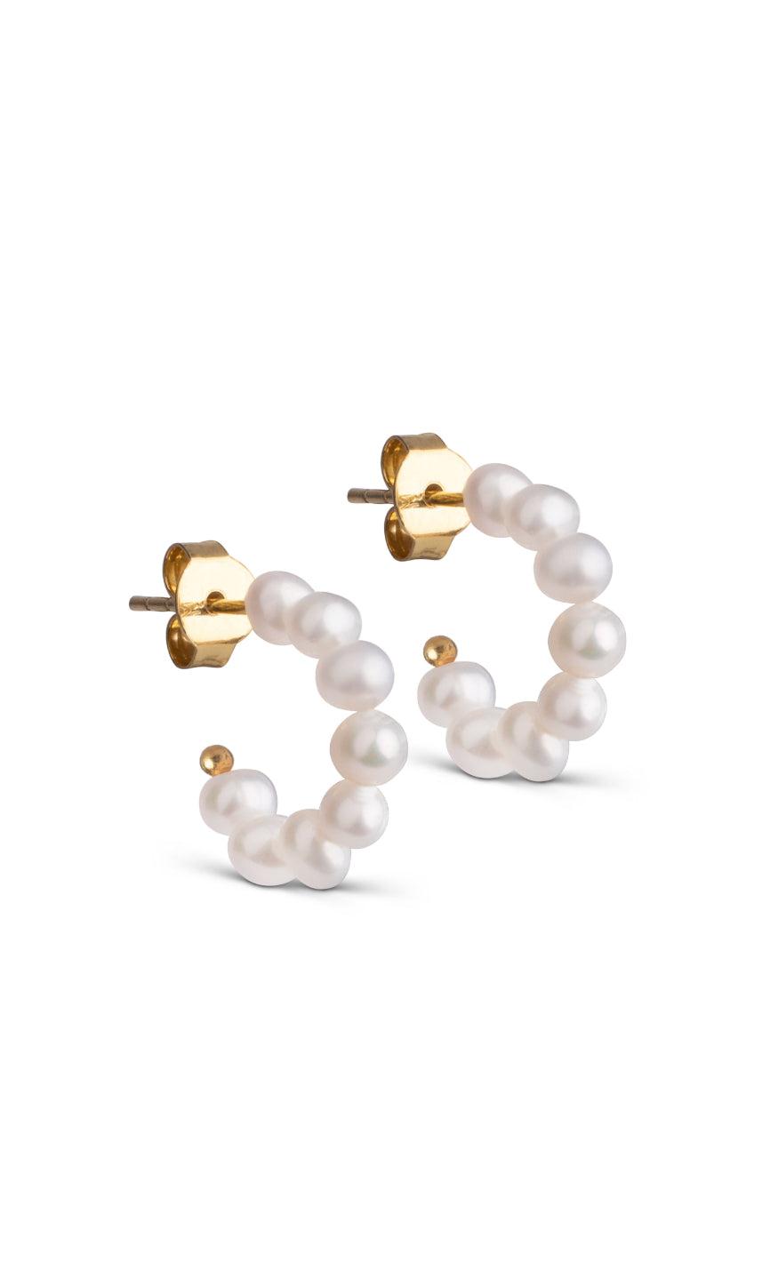 ENAMEL Copenhagen Øreringe - Pearlie Mini - Pearl