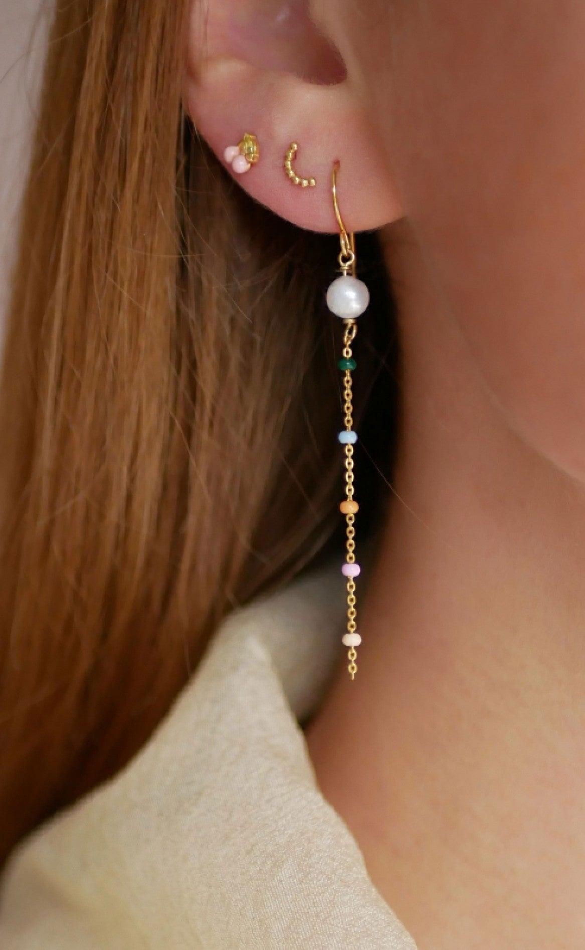 ENAMEL Copenhagen Øreringe / Stud - Cherry - Light Pink