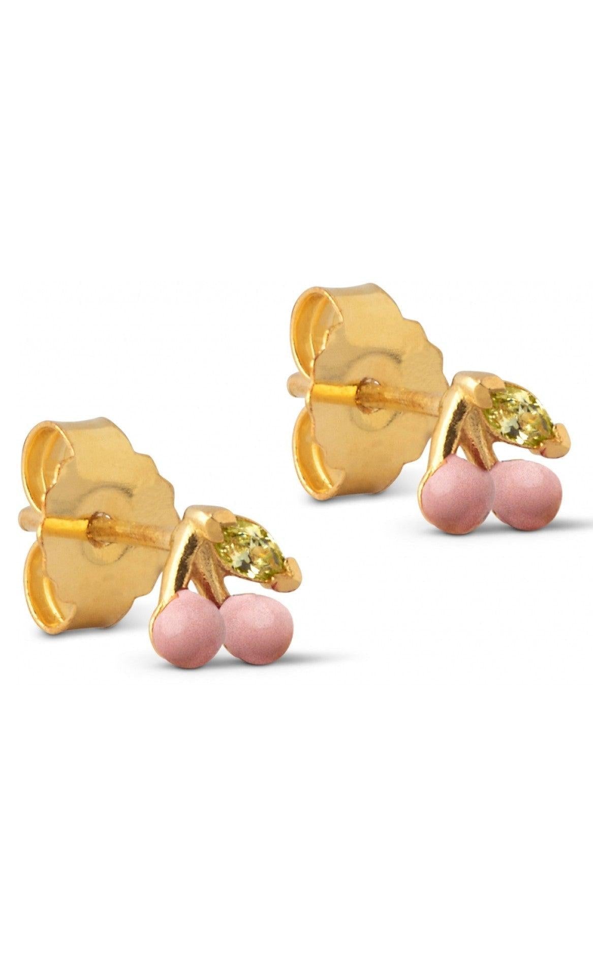 ENAMEL Copenhagen Øreringe / Stud - Cherry - Light Pink
