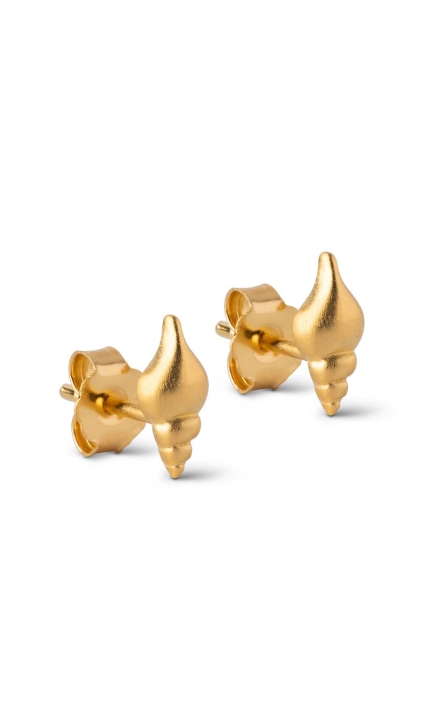 ENAMEL Copenhagen Øreringe - Stud Shelly - Guld