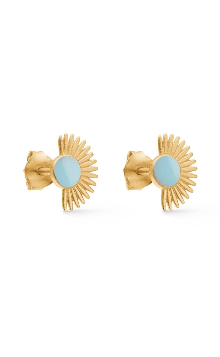 ENAMEL Copenhagen Øreringe / Stud - Soleil - Arctic Blue