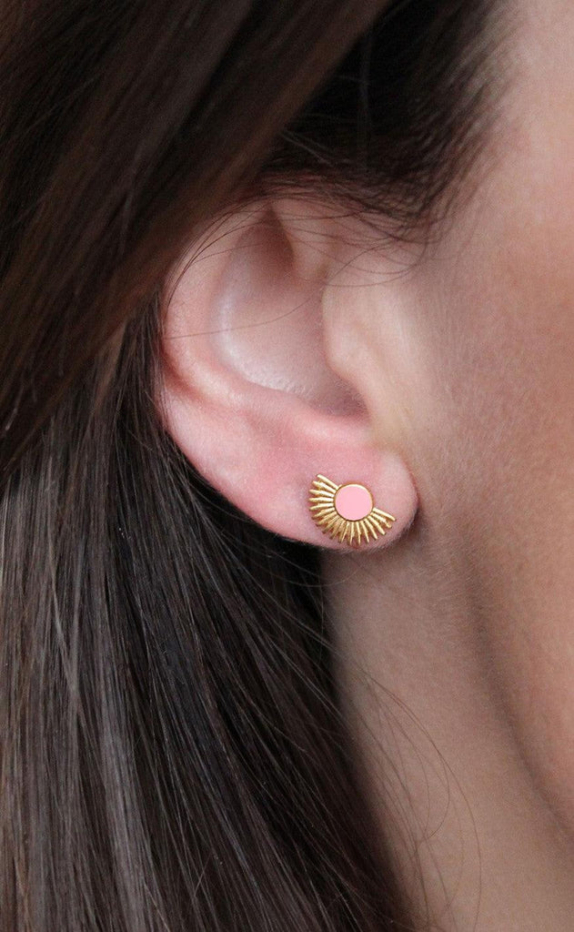 ENAMEL Copenhagen Øreringe / Stud - Soleil - Rose