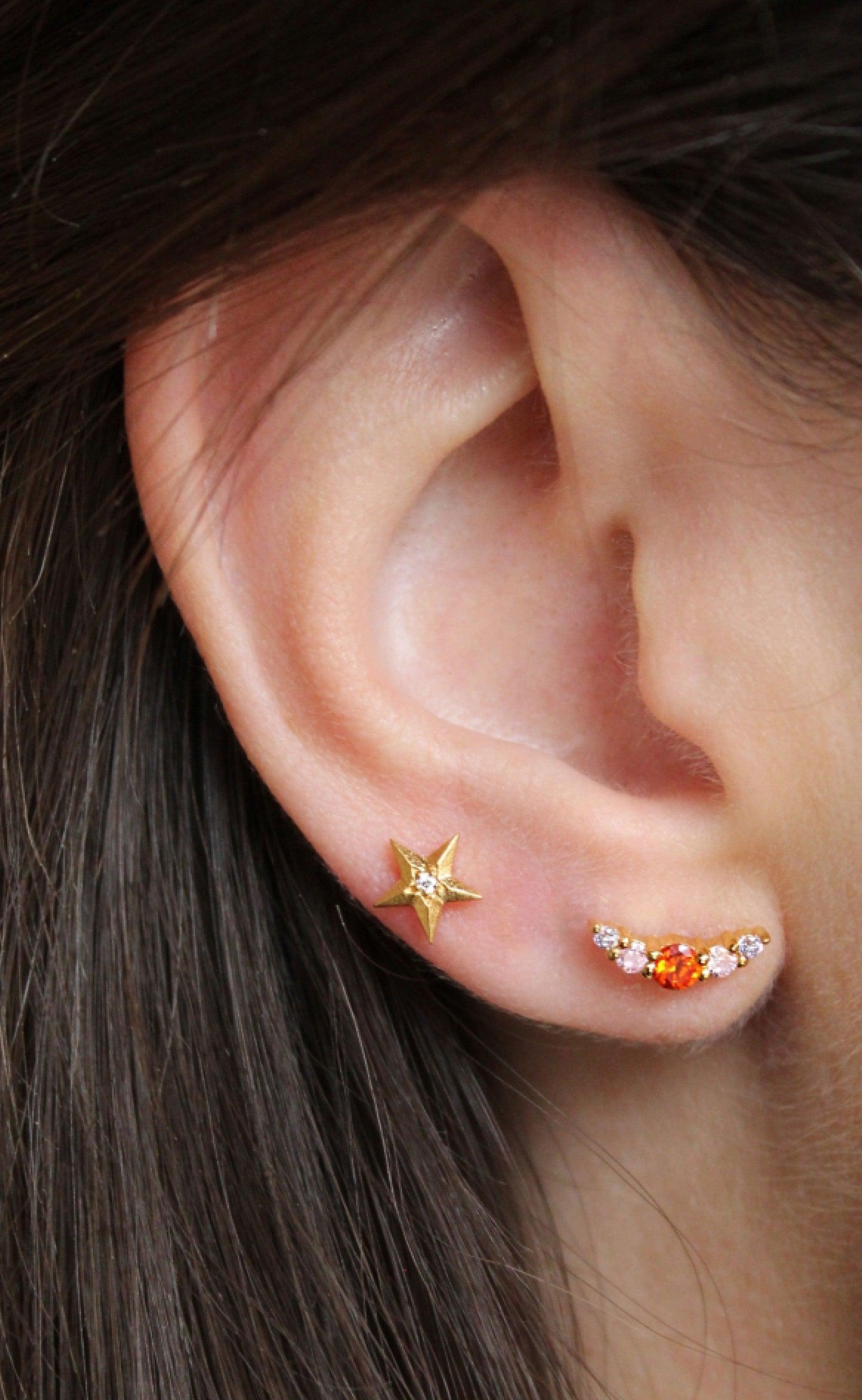 ENAMEL Copenhagen Øreringe / Studs - Star - Guld