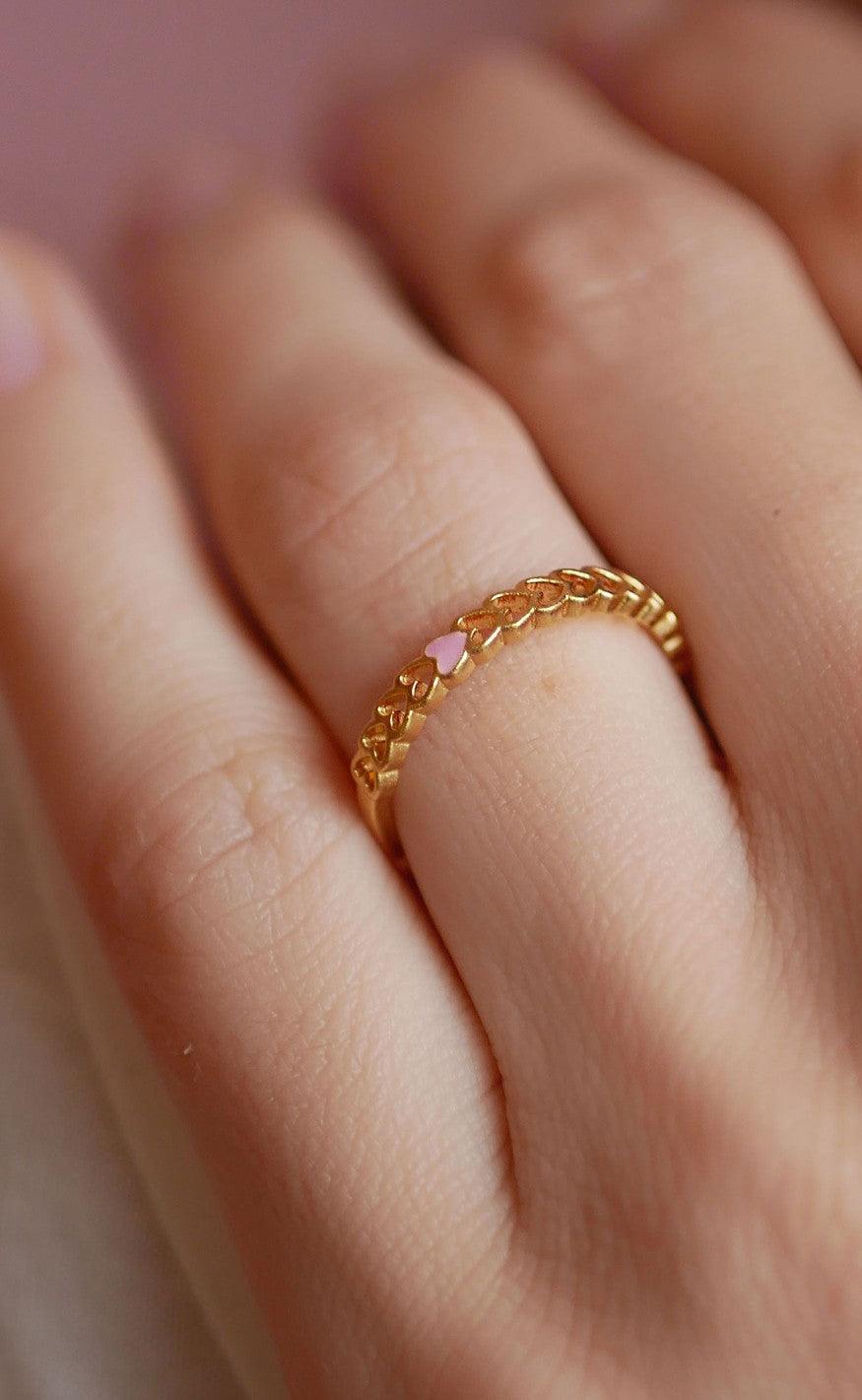 ENAMEL Copenhagen Ring - Heart - Guld