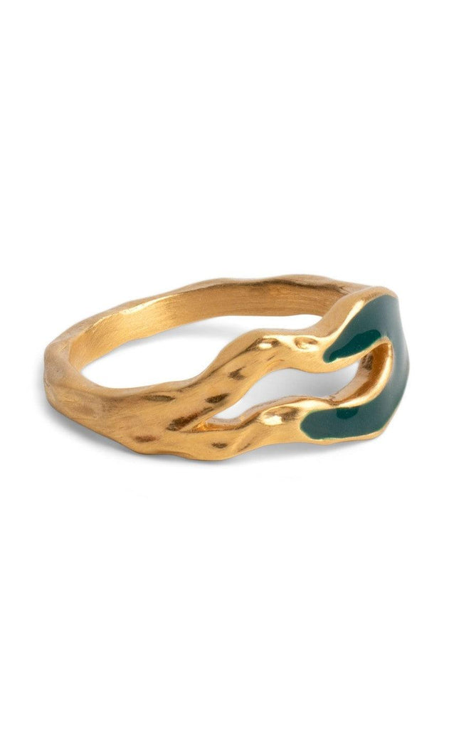 ENAMEL Copenhagen Ring - Nora - Petrol Green