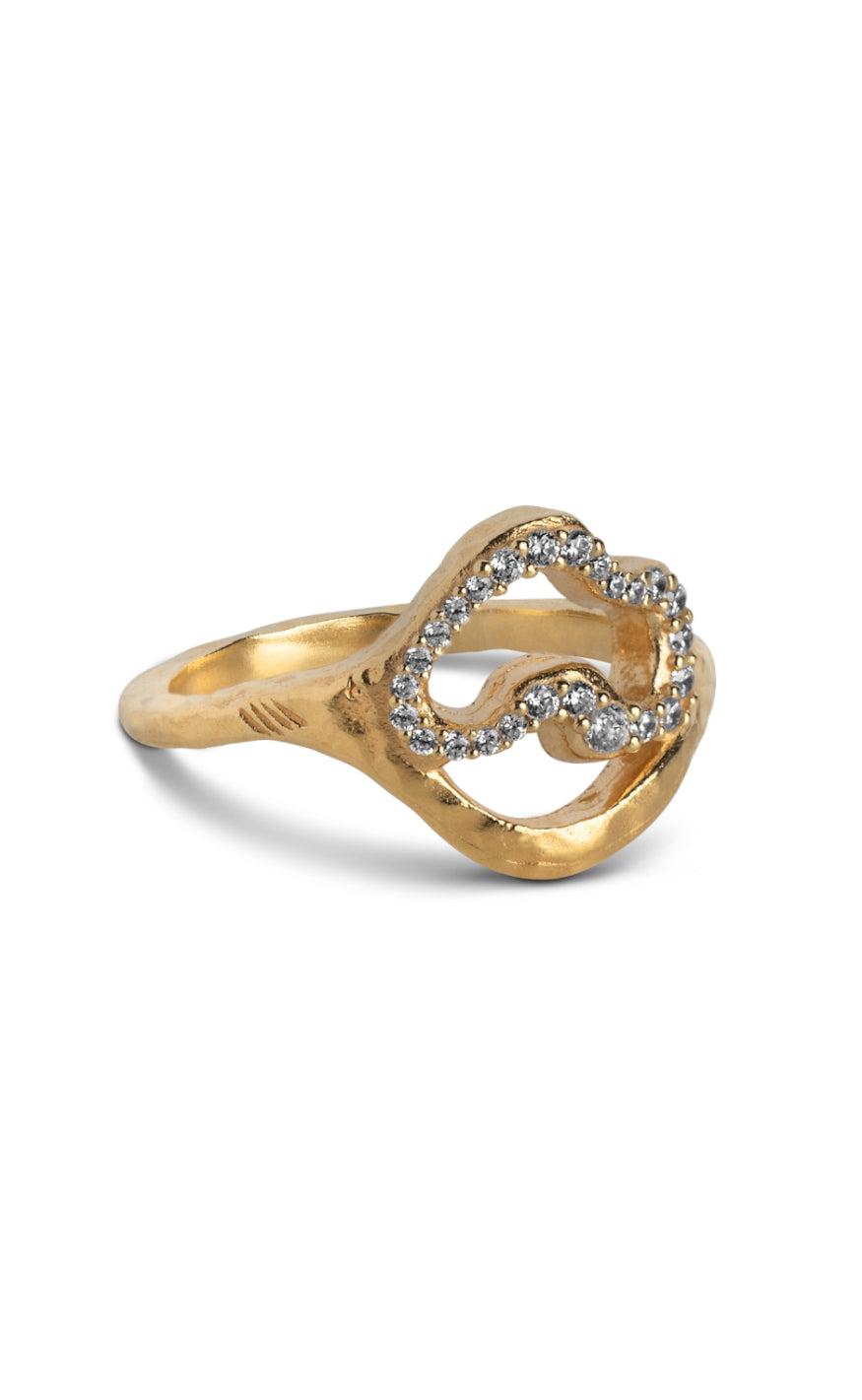 ENAMEL Copenhagen Ring - Vera - Clear/Gold