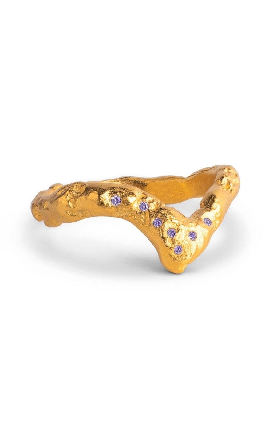 ENAMEL Copenhagen Ring - Wishbone - Gold