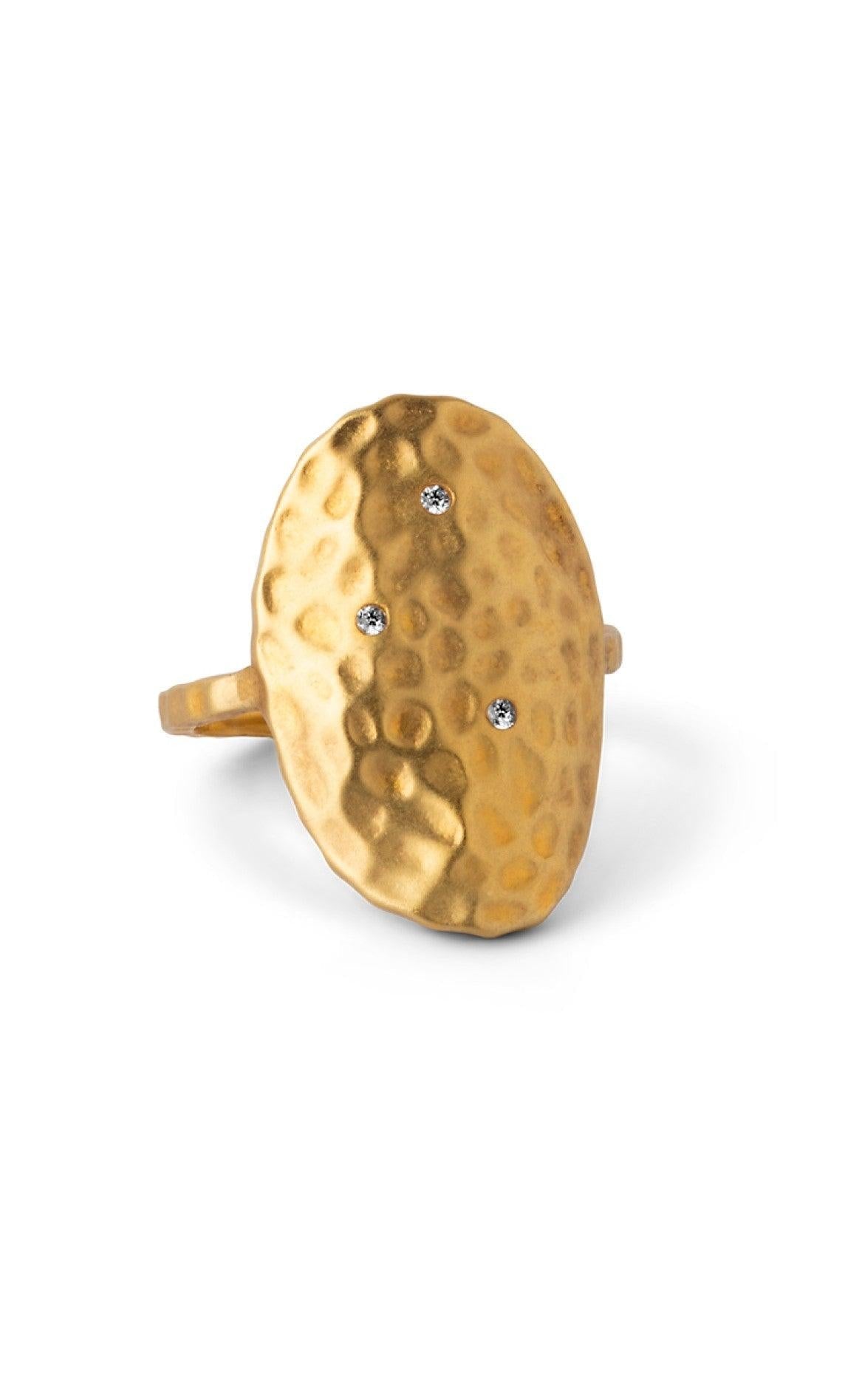 ENAMEL Copenhagen Ring - Zola - Clear/ Golden