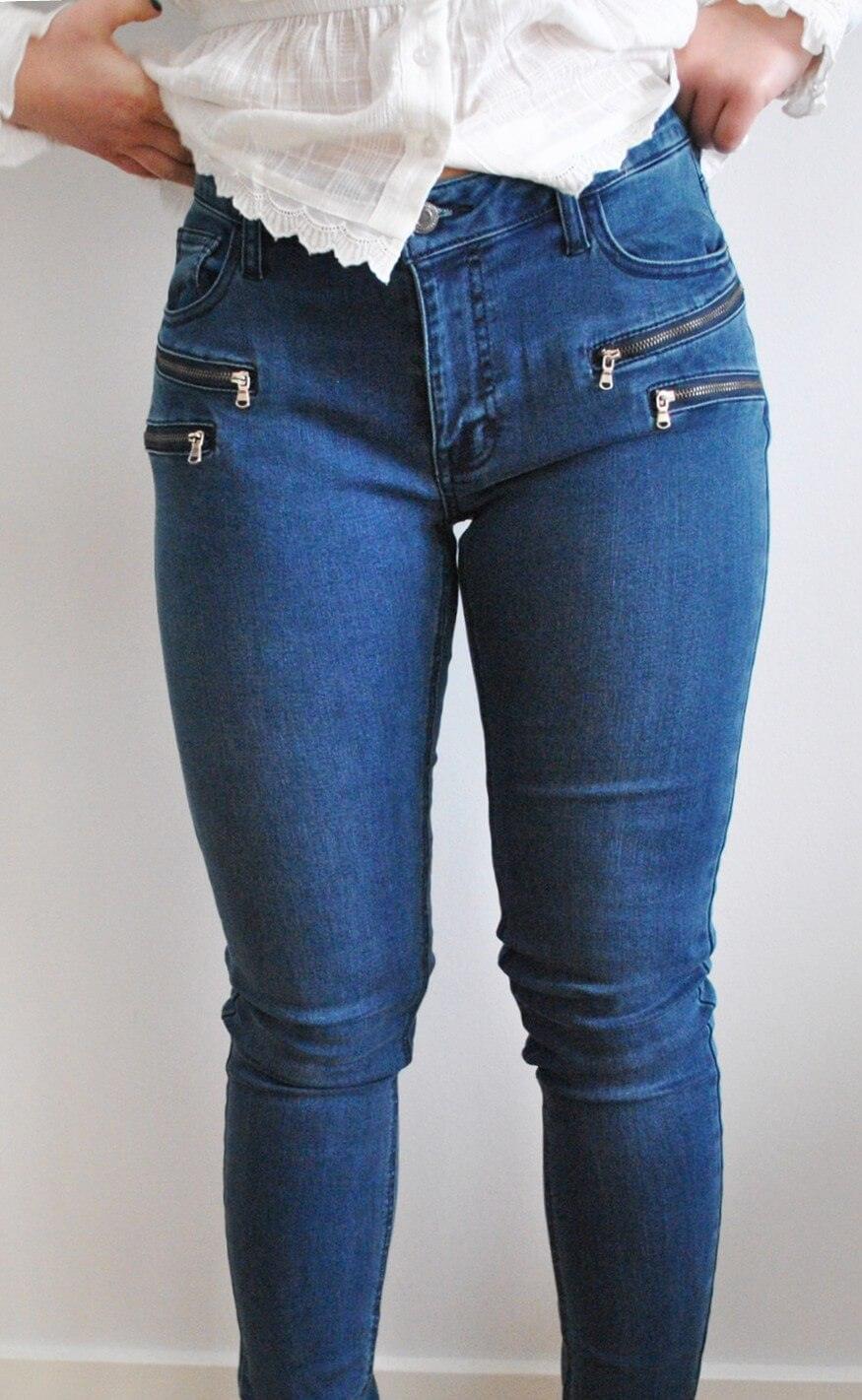 FREEQUENT AIDA JEANS DENIM MEDIUM BLUE
