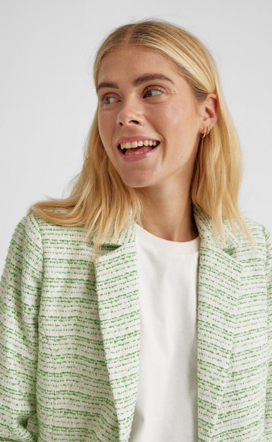 Freequent Blazer / Jakke - Moca - Pepper Green W. Moonbeam