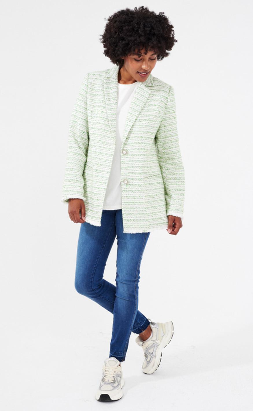Freequent Blazer / Jakke - Moca - Pepper Green W. Moonbeam