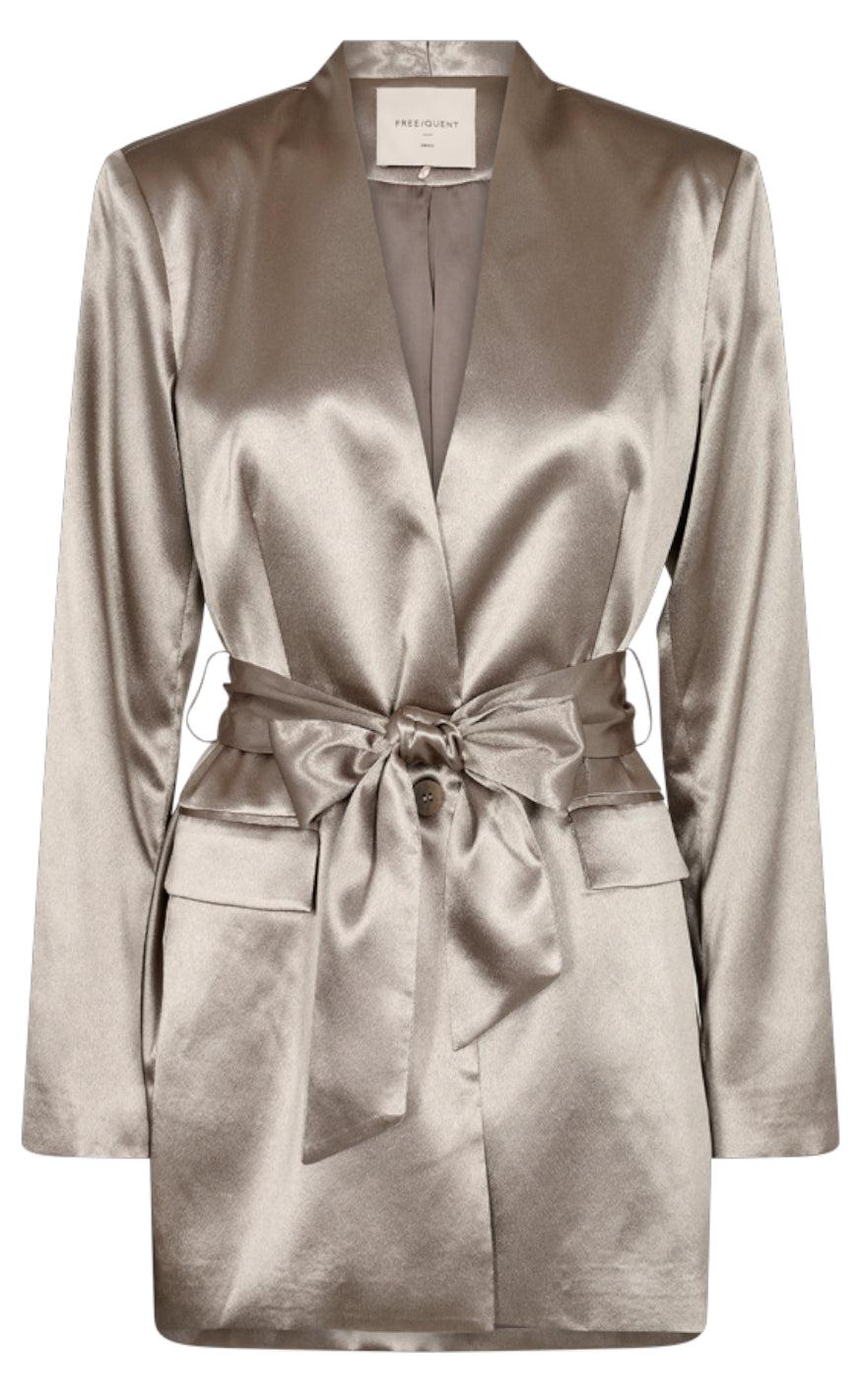 Freequent Blazer - Satin - Desert Taupe Metallic