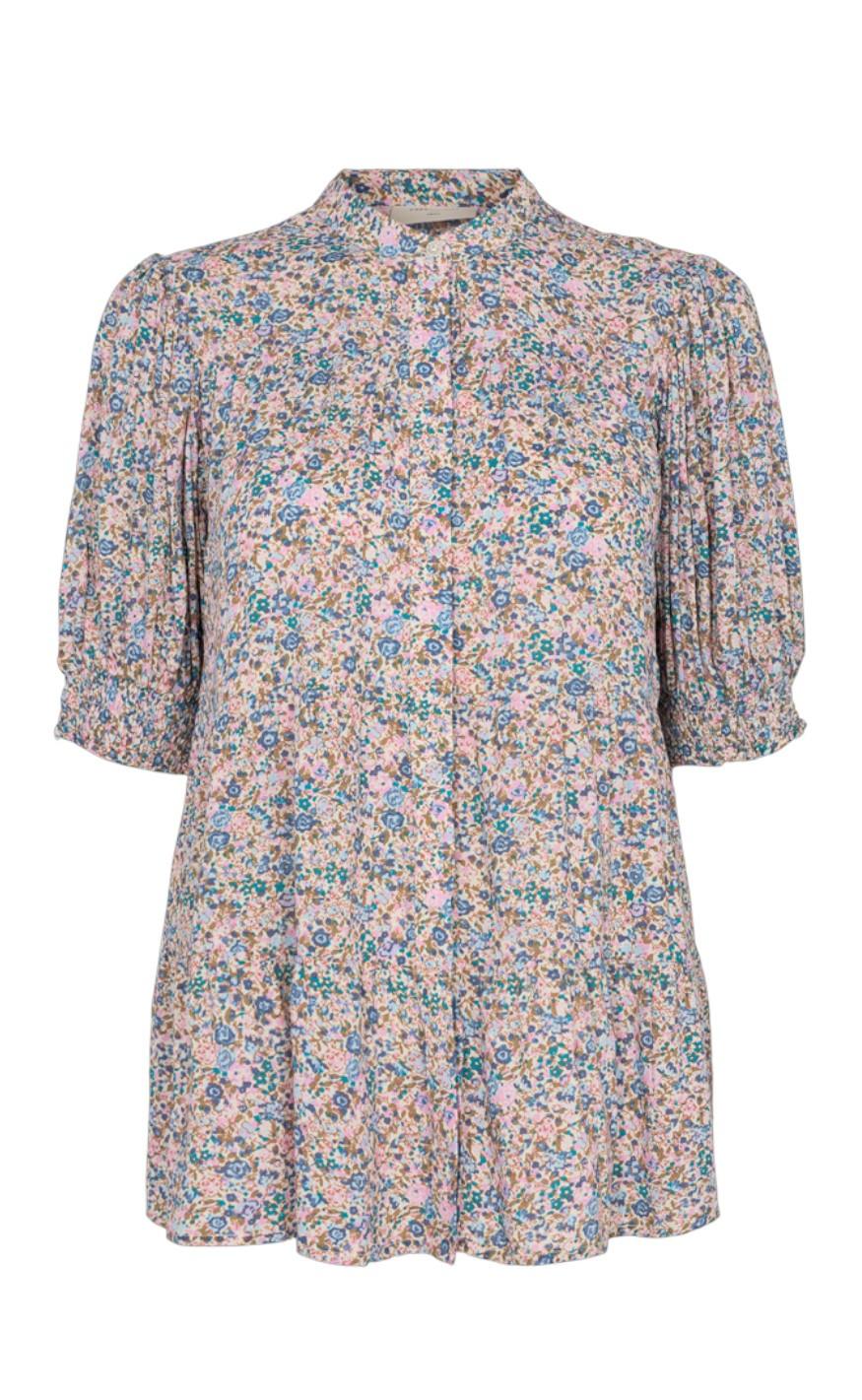 Freequent Bluse - Adney Panels - Begonia Pink Mix