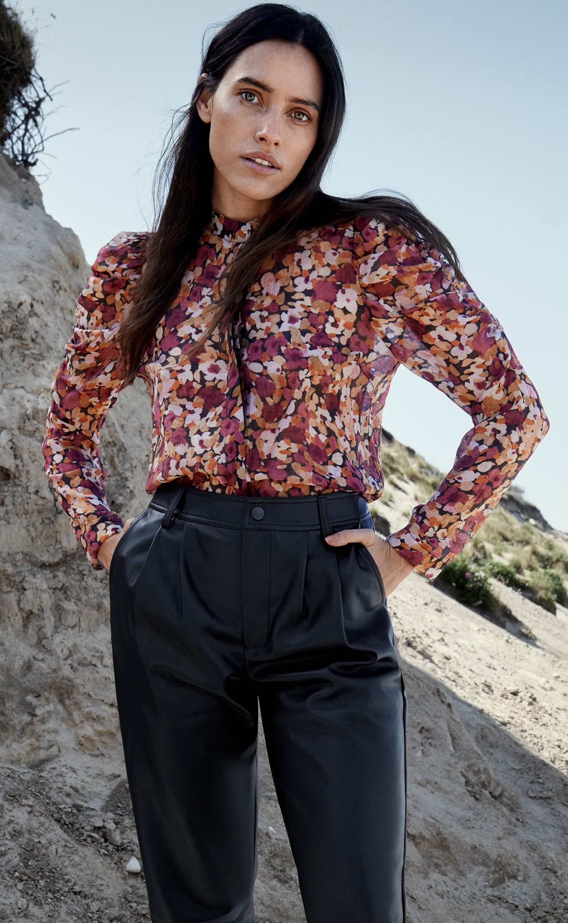 Freequent Bluse - Amanda - Earth Red Mix
