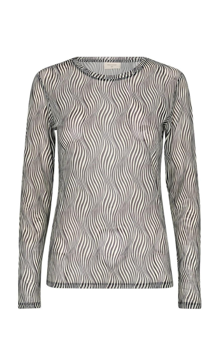 Freequent Bluse - Babara - Seedpearl W. Black