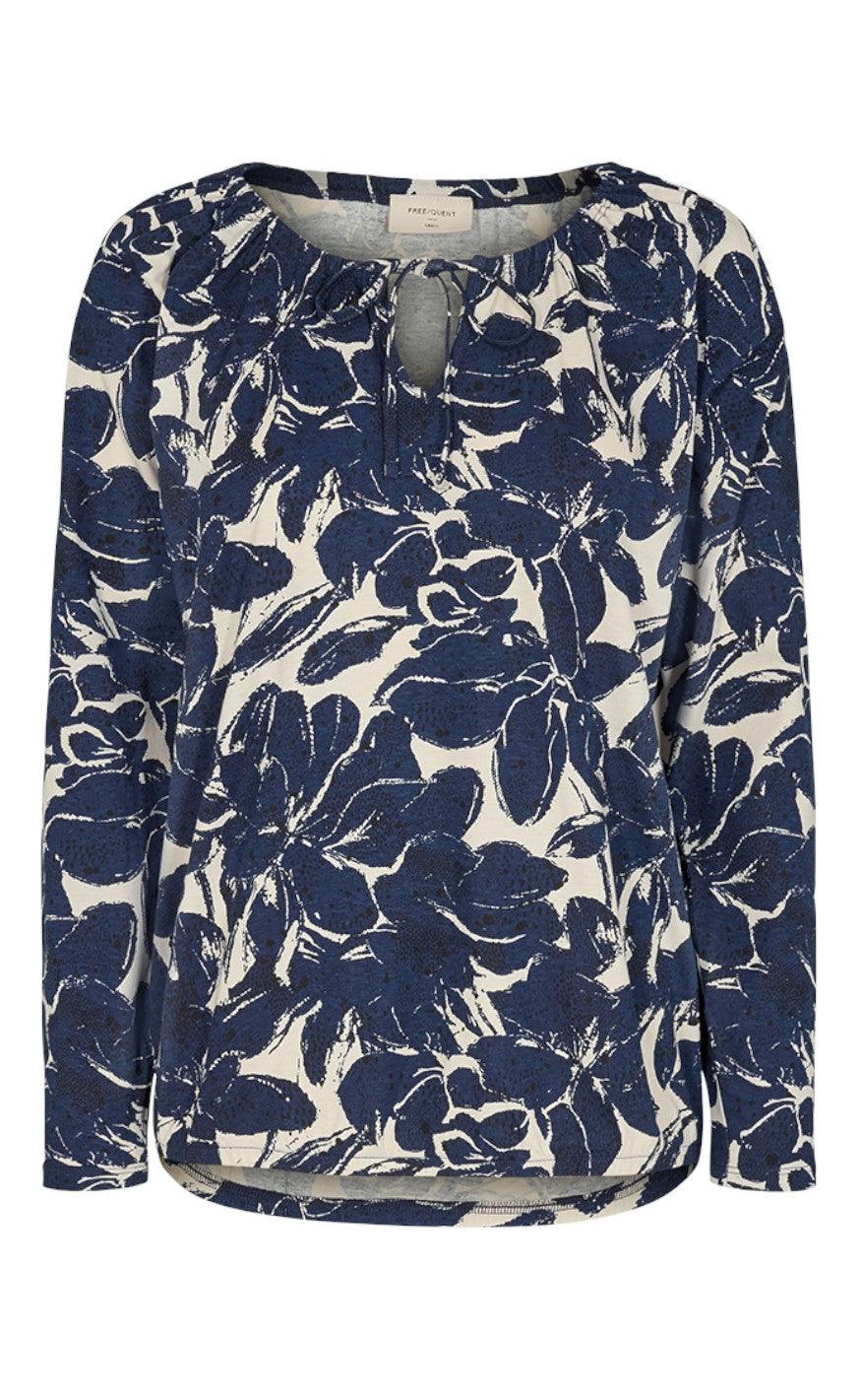 Freequent Bluse - Betina - Navy Mix