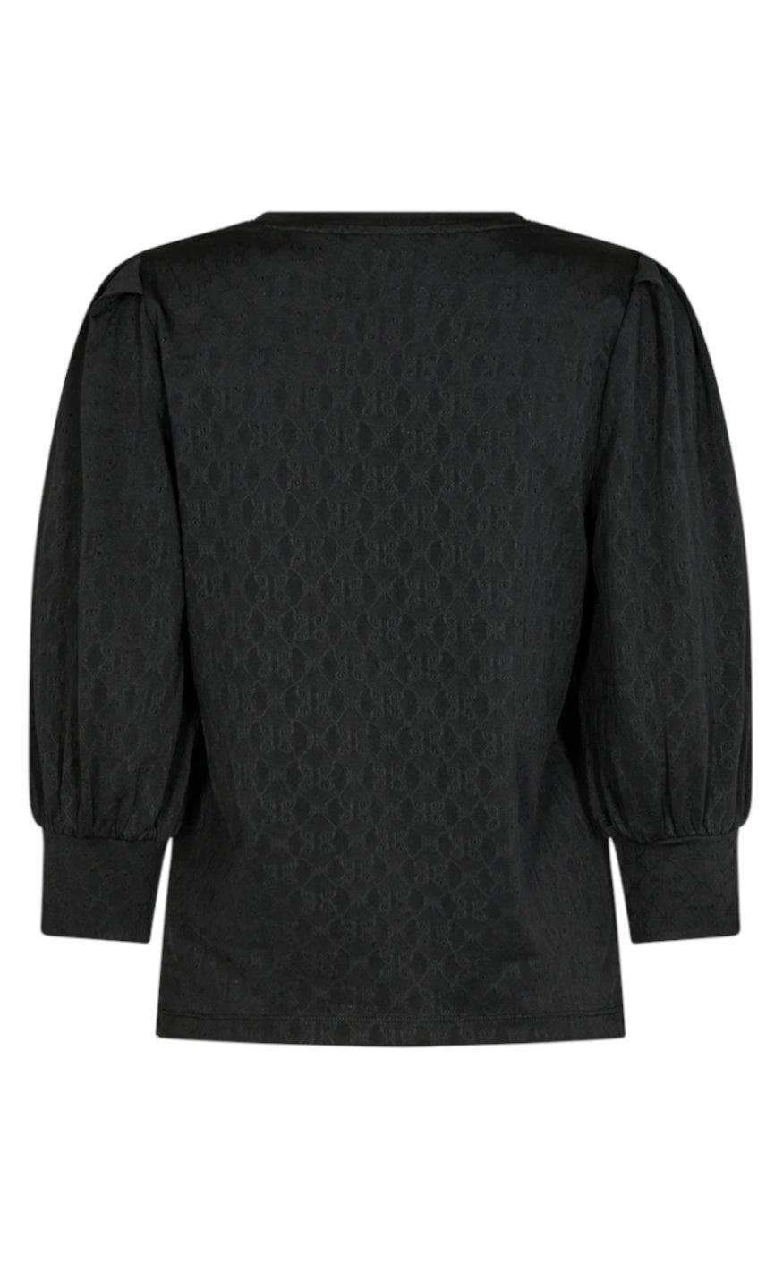 Freequent Bluse - Blond - Black