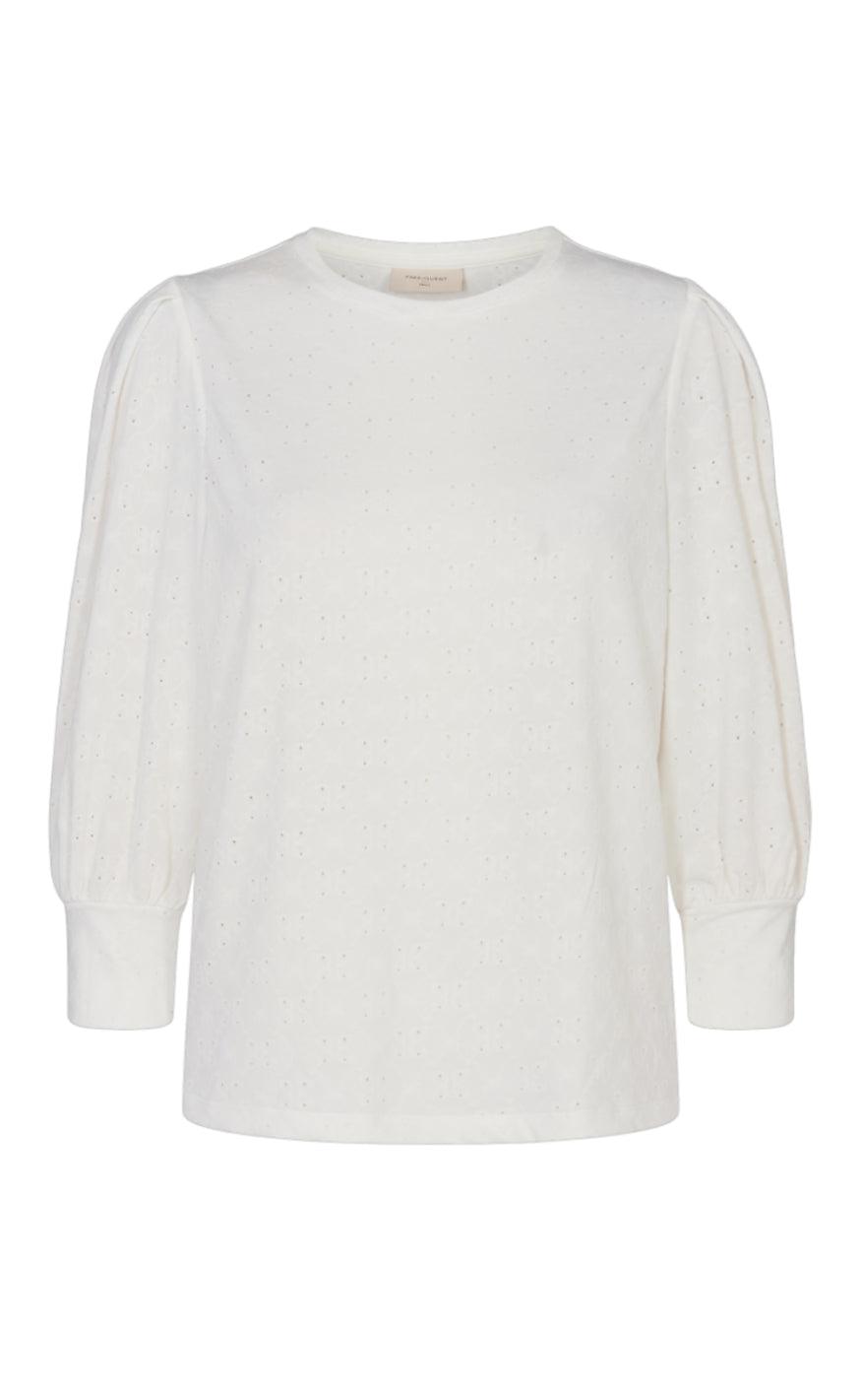Freequent Bluse - Blond - Offwhite